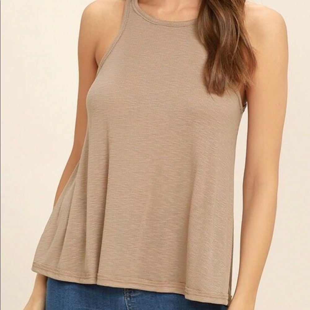 Free People Long Beach Ribbed Tank Top